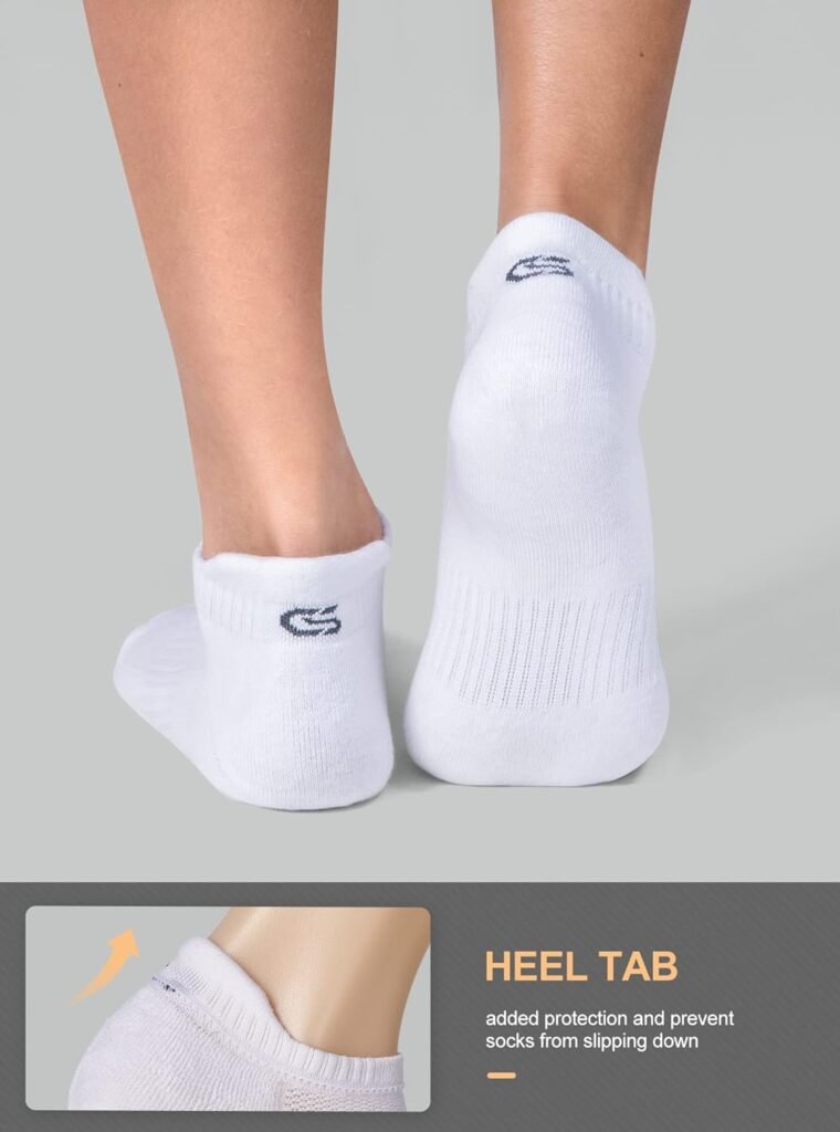 CS CELERSPORT 6 Pairs Ankle Athletic Running Socks Low Cut Sports Tab Socks for Men and Women
