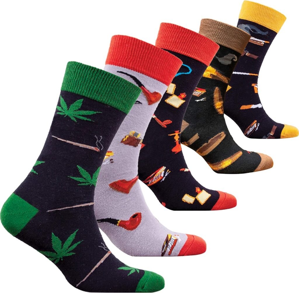 socks n socks-Mens 5pair Luxury Colorful Cotton Fun Novelty Dress Socks Gift Box