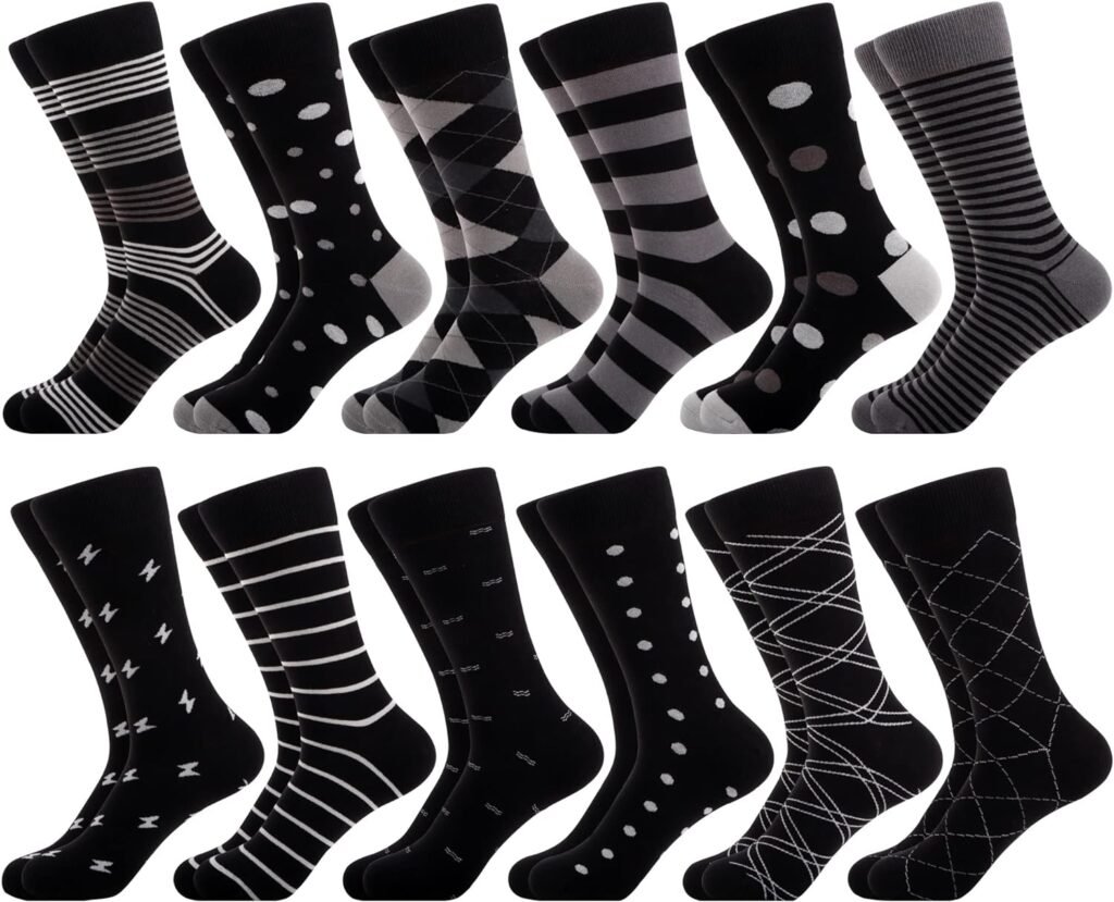 WeciBor Mens Seamless Premium Combed Cotton Dress Socks