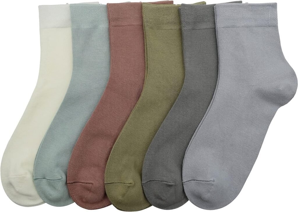 Women Thin Socks Rayon Bamboo Ankle Silky Quarter Anti Odor Casual Summer Socks 6 Pairs