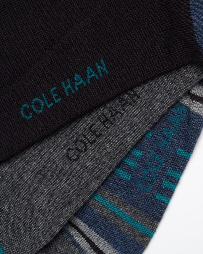 Cole Haan Mens Dress Socks - Luxurious Cotton Blend Trouser Crew Socks (6 Pack)