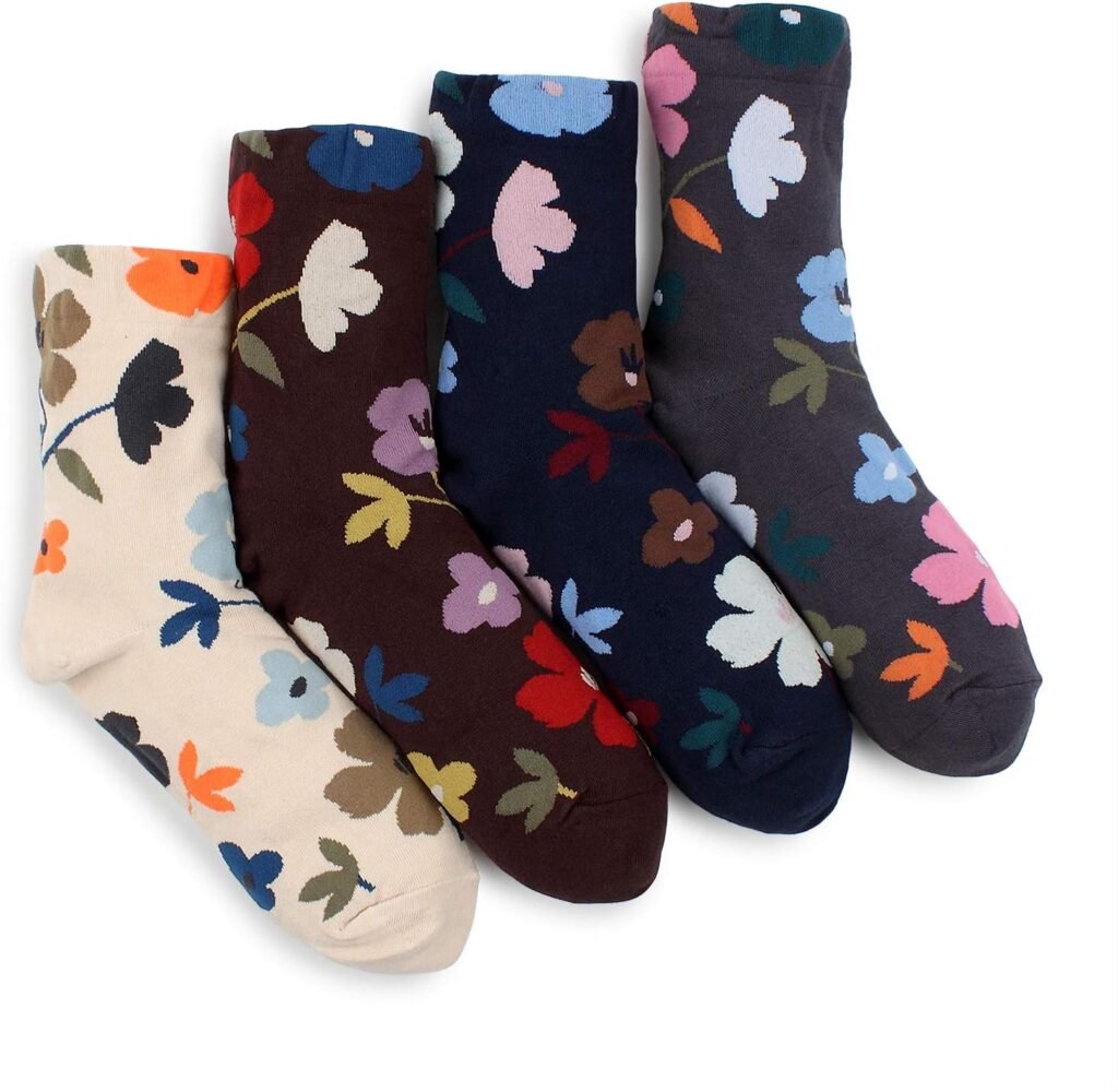 Women Floral Lovely Design Cotton Socks