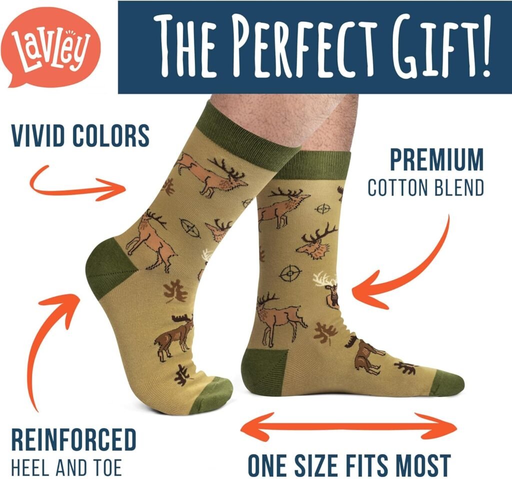 Lavley Funny Socks for Outdoor Activities Lovers and More - Novelty Gifts for Men, Women, and Teens