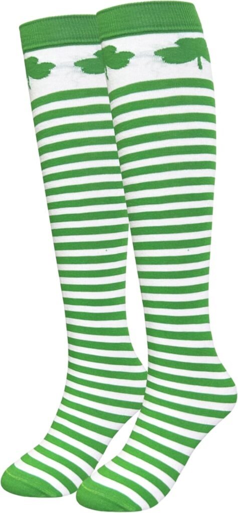 St Patricks Day Socks for Women Men Good Luck Crew Sock Adult Youth Irish Gifts Green Apparel